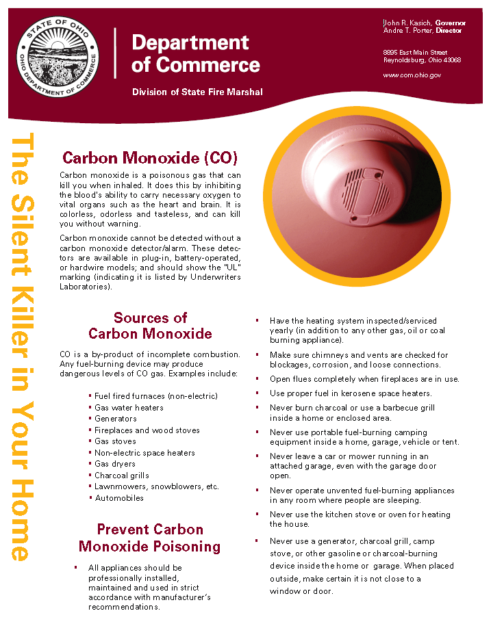 CO safty sheet