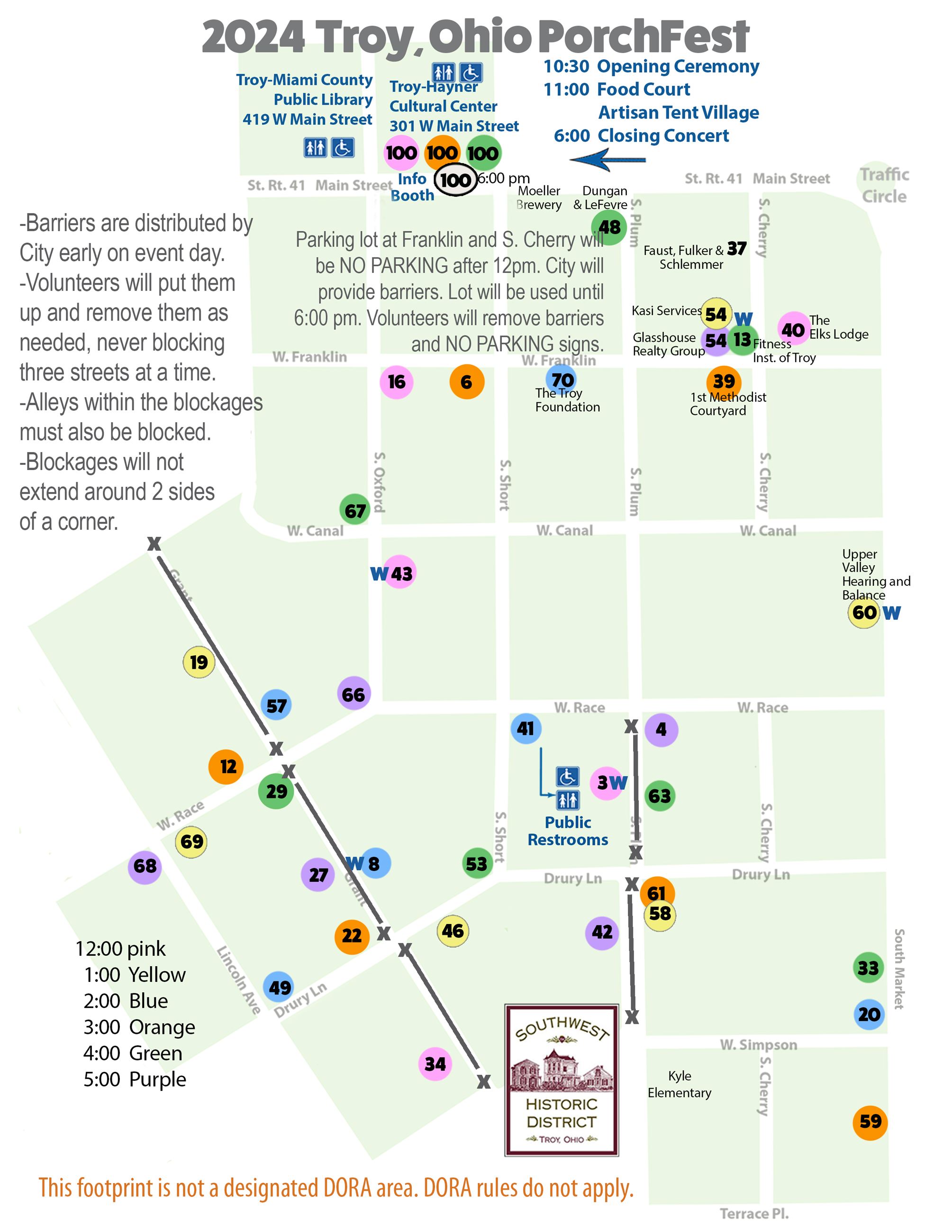 2024 PorchFest Map